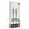 Дата-кабель универ. Flexi Type-C-Type-C, 1 м, 5А, Быстрая зарядка, PD 65W, зеленый BY