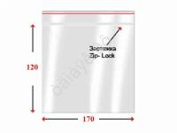 Пакеты с замком типа ZIP LOCK  12х17см 25мкм  (009Р) (100шт/уп) 1/20/120