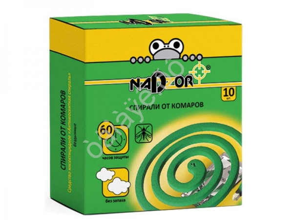 Репеллент "NADZOR" спирали зеленые Репеллент "NADZOR" спирали зеленые