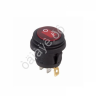 Переключатель круглый 250V 6А (3с) ON-OFF красный с подсветкой ВЛАГОЗАЩИТА REXANT