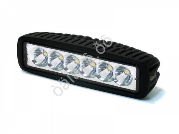 Фара светодиод. дополнит. 6SMD 18W 1260LM 9-30V 6000K (SPOT) BLACK (45х55х165)