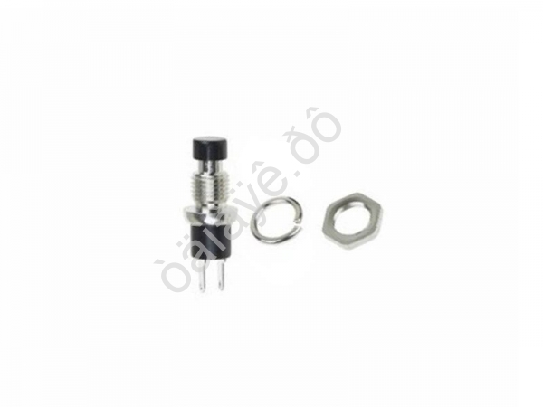 Кнопка 220v 2A (2c) (ON)-OFF Ø7,2 металл черная Micro/10