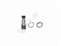 Кнопка 220v 2A (2c) (ON)-OFF Ø7,2 металл черная Micro/10