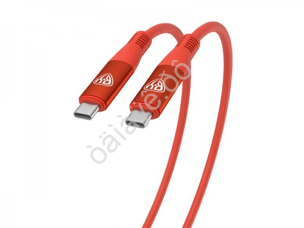Дата-кабель универ. Flexi Type-C-Type-C, 1 м, 5А, Быстрая зарядка, PD 65W, оранжевый BY