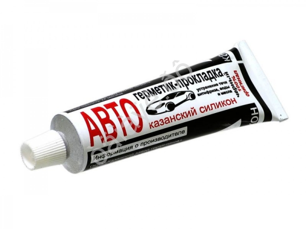 Герметик-прокладка АВТО КЗГ (г. Казань) термостойкий силиконовый 60г  (черный) 1/100