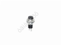 Кнопка 220v 2A (2c) (ON)-OFF Ø10,2 металл черная Mini/10