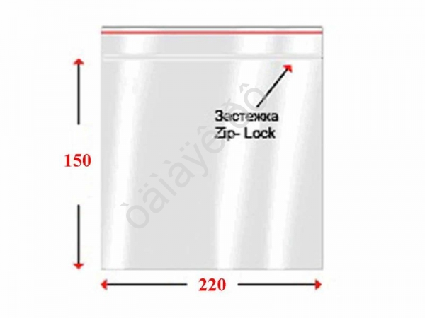 Пакеты с замком типа ZIP LOCK  15х22см 35мкм  (012Р) (100шт/уп) 1/10/60