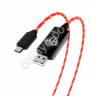 Дата-кабель универ. USB--Type-C, 1м, 2.4А, Быстрая зарядка, LED подсветка оранжевая, Конек BY Дата-кабель универ. USB--Type-C, 1м, 2.4А, Быстрая зарядка, LED подсветка оранжевая, Конек BY
