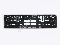 Рамка под номер с защёлкой серебро HONDA 1/30
