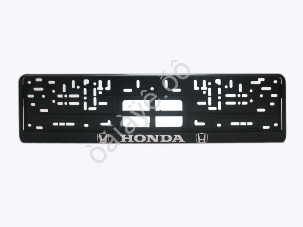 Рамка под номер с защёлкой серебро HONDA 1/30