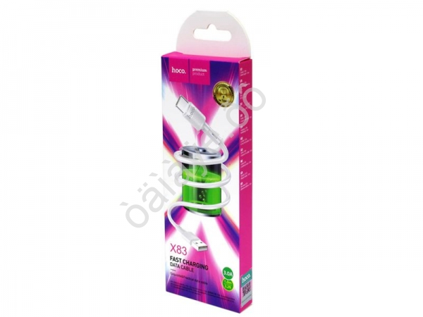 Дата-кабель универ. USB--Type-C 1м, 2,4А, белый HOCO X83 (33шт в уп) Hoco