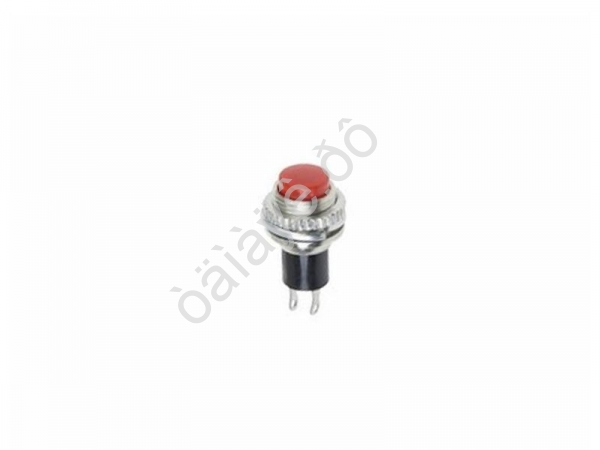 Кнопка 220v 2A (2c) (ON)-OFF Ø10,2 металл красная Mini/10