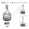 Светодиодные лампы MTF Light, серия MaxBeam Mini, H11/H9, 12V, 45W, 4500lm, 6000K, кулер, комплект.