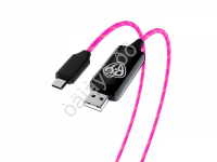 Дата-кабель универ. USB--Type-C, 1м, 2.4А, Быстрая зарядка, LED подсветка оранжевая, Заря BY