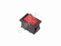 Переключатель 250V 6A (2c) ON-OFF красный Mini (RWB-201, SC-768)1/10