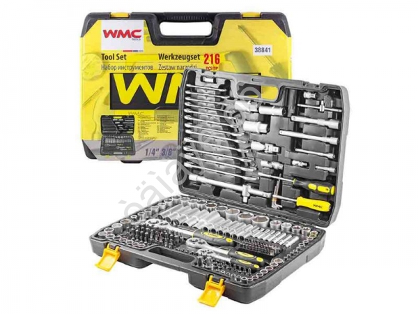 Набор инструментов 216пр. 1/4'3/8'1/2'(6гр.)(4-32мм) WMC TOOLS