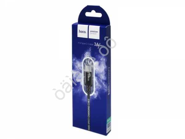 Дата-кабель универ. USB--Type-C 1м, 2А, нейлоновая оплетка, черный HOCO X14 (33шт в уп) Hoco