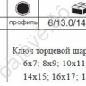 F5074 Набор шарнирных ключей 7пред /6 F5074 Набор шарнирных ключей 7пред /6
