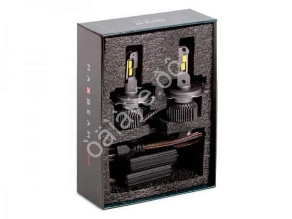 Светодиодные лампы MTF Light, серия MaxBeam Mini, H4/H19, 12V, 45W, 4500lm, 6000K, кулер, комплект.