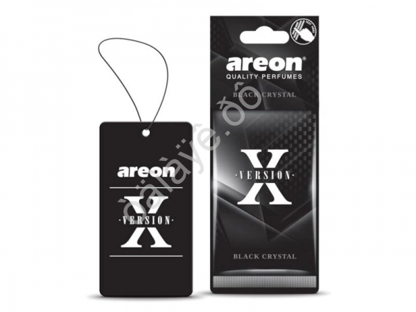 Освежитель воздуха "AREON X-VER" подвесной бумажный (Black-Black Crystal/Черный Кристалл)