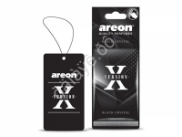 Освежитель воздуха "AREON X-VER" подвесной бумажный (Black-Black Crystal/Черный Кристалл) /1/10/120/