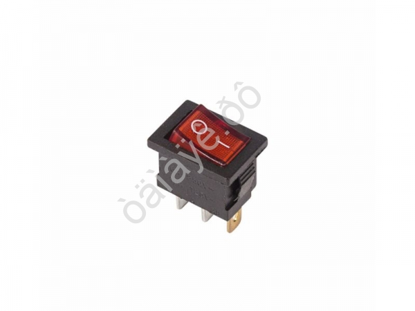 Выключатель клавишный 250V 6А (3с) ON-OFF красный с подсветкой Mini (RWB-206, SC-768) REXANT