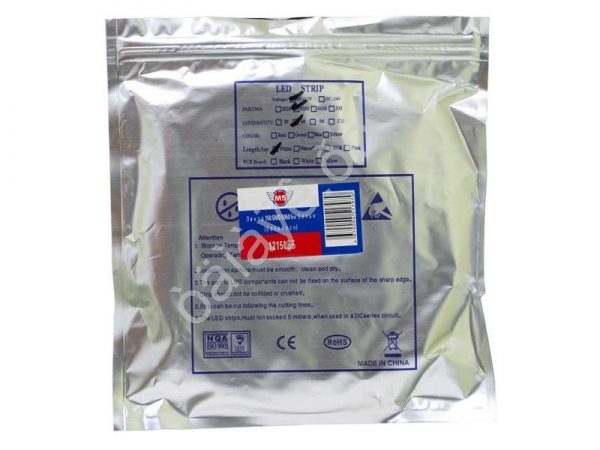 Лента 300 SMD 5050 5м белая (черная осн.) М5 1/100_