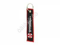 Брелок из ткани "Umbrella corporation" с вышивкой 3х13 см