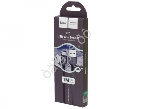 Дата-кабель универ. USB--Type-C, 1м, HOCO черный X20