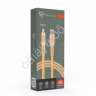 Дата-кабель универ. USB--Type-C, Экстрим 1м, 3А, Быстрая зарядка QC3.0, ткань, золотистый BY