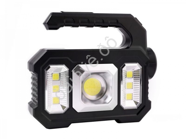 Фонарь аккум 4В, черн., 1LED+COB+6xSMD, 3 Вт, 4 реж, Micro USB Ultraflash LED51526
