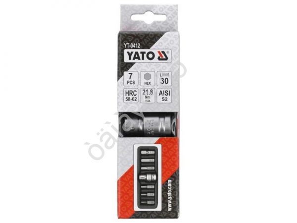 Набор бит 1/2"  7 предметов HEX YATO