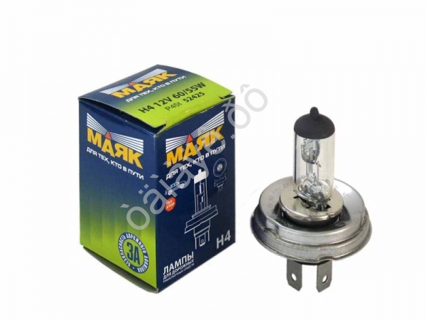 Лампа МАЯК H4 12V60/55W P45t    (мин.уп.10шт) 10/400