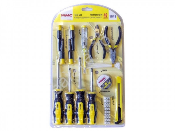 Набор инструментов для электрика, 48пр., в блистере WMC TOOLS