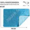 Салфетка Микро-Фибра "НВ" 50х70см 800гр с петлей голубая MF5 Салфетка Микро-Фибра "НВ" 50х70см 800гр с петлей голубая MF5
