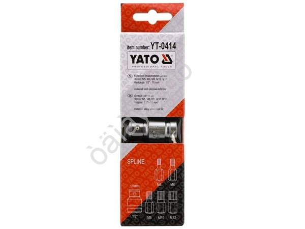 Набор бит 1/2"  6 предметов SPLINE YATO