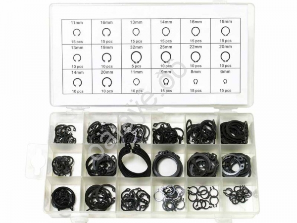 Набор стопорных шайб SNAP RING 2-32 мм, 225 шт (в кейсе) МАЯКАВТО™ 1/20_