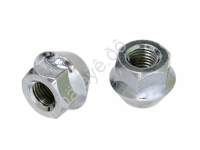 Гайка М10*1,25*18, открытая, конус (без бурта), ключ 17, хром /20