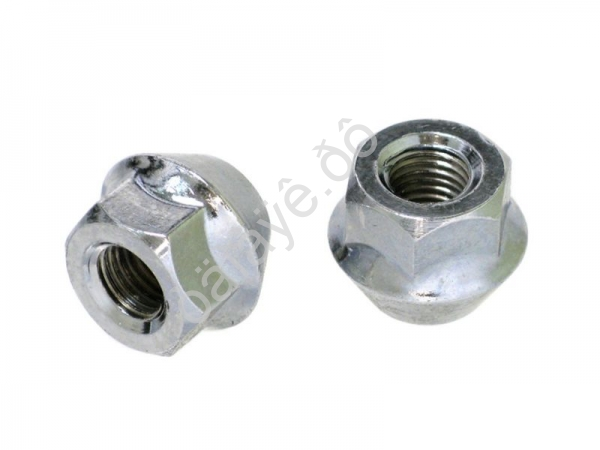 Гайка М10*1,25*18, открытая, конус (без бурта), ключ 17, хром /20