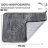 Салфетка Микро-Фибра "НВ" 50х70см 800гр с петлей серая MF4