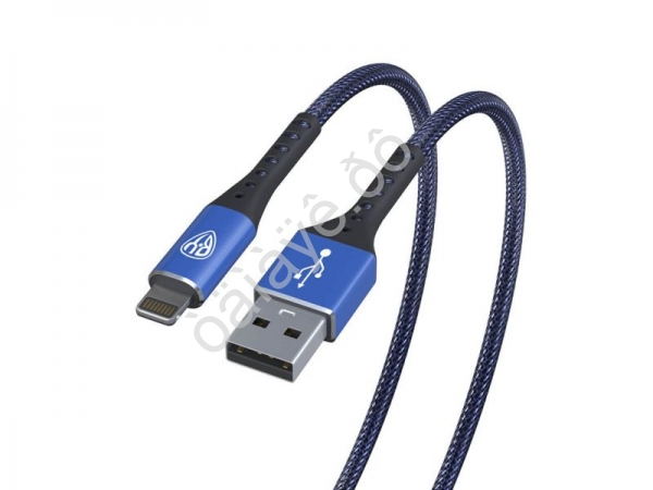 Дата-кабель универ. Lightning, адреналин, 1м, QC 3.0, 2.4А, синий BY