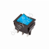 Переключатель клавишный 250V 15А (6с) ON-ON синий с подсветкой (RWB-506, SC-767) REXANT
