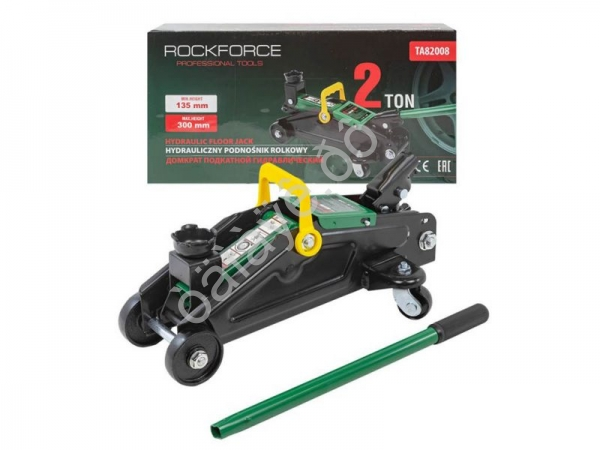 Домкрат подкатной гидравлический 2т (h min 135мм, h max 300мм) RockFORCE