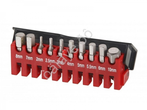 F21011 1/4" Набор бит 6гран. 2-10мм 10 предметов 1/25