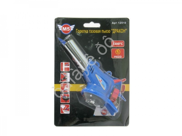 Горелка газовая пьезо М5 "ДРАКОН" /1/10/100_