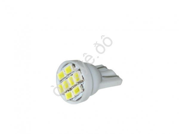 Светодиод Т10 -  8SMD  1210 белый (блистер,2шт) 1/1000_