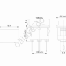 Переключатель клавишный 250V 3А (3с) ON-ON красный Micro (RWB-102) REXANT