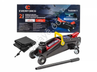 Домкрат подкатной гидравлический 2т+чехол для хранения (h min 135мм, h max 310мм) EVERFORCE