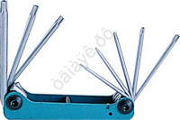 F5083ТF Набор вставок TORX складной с цент.штифтом  /1/10/40
