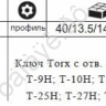 F5083ТF Набор вставок TORX складной с цент.штифтом  /1/10/40